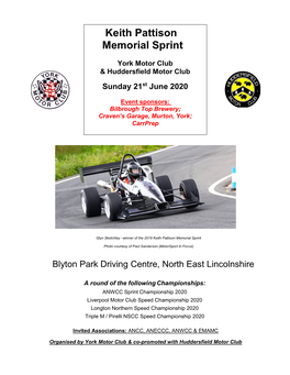 Keith Pattison Memorial Sprint