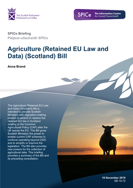 Agriculture (Retained EU Law and Data) (Scotland) Bill