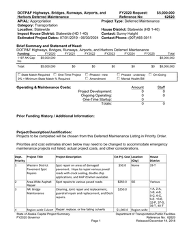 DOTP&F Highways, Bridges, Runways, Airports