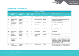 Schedule 3: Designations