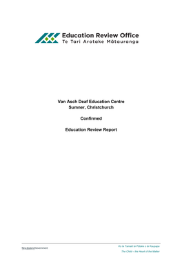 Van Asch Education Review Report January 2019
