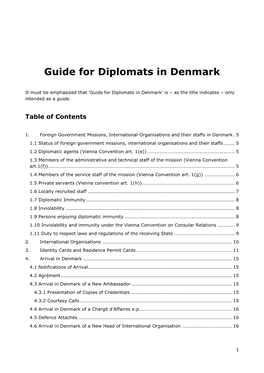 Guide for Diplomats in Denmark