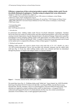 Efficiency Comparison of Three Attractant Products Against Webbing