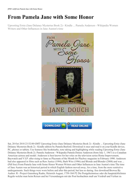 (Pdf Free) from Pamela Jane with Some Honor