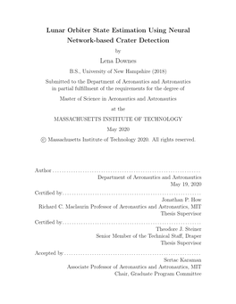 Lunar Orbiter State Estimation Using Neural Network-Based Crater