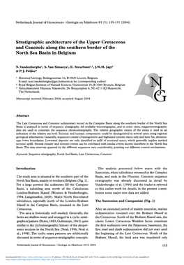 Stratigraphic Architecture of the Upper Cretaceous and Cenozoic Along the Southern Border of the North Sea Basin in Belgium