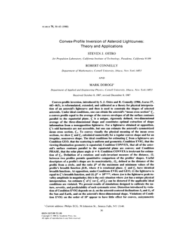 Convex-Profile Inversion of Asteroid Lightcurves: Theory and Applications