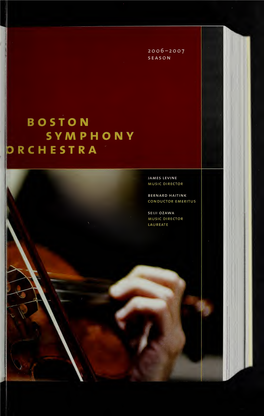 Boston Symphony Orchestra Concert Programs, Season 126, 2006-2007