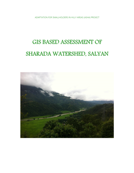 Gis Based Assessment of Sharada Watershed, Salyan