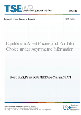 Equilibrium Asset Pricing and Portfolio Choice Under Asymmetric Information