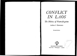 CONFLICT in LAOS the Politics of Neutraliczation