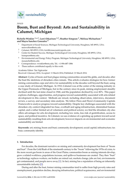 Arts and Sustainability in Calumet, Michigan