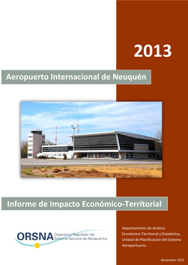 Informe De Impacto Económico-Territorial Aeropuerto Internacional “Presidente Perón”