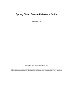 Spring Cloud Stream Reference Guide