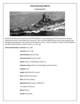 USS South Dakota (BB 57)