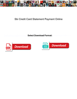 Sbi Credit Card Statement Payment Online