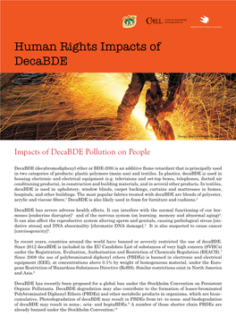 Human Rights Impacts of Decabde