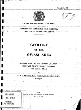 Geology Gwasi Area