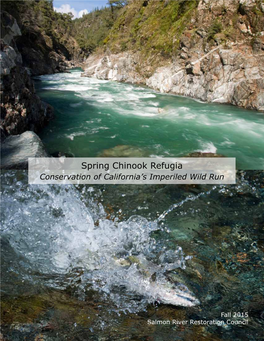 Spring Chinook Refugia Conservation of California’S Imperiled Wild Run