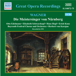 WAGNER Die Meistersinger Von Nürnberg