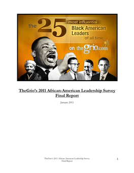 Thegrio's 2011 African-American Leadership Survey