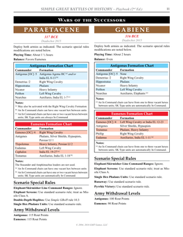 PARAETACENE GABIENE 317 BCE 316 BCE Diadochoi 2015 Diadochoi 2015 Deploy Both Armies As Indicated