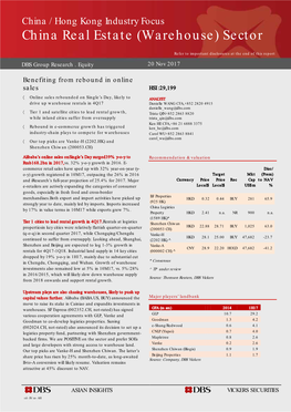 China Real Estate (Warehouse) Sector