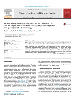 Late Permian Paleomagnetic Results from the Lodгёve, Le Luc, and Bas