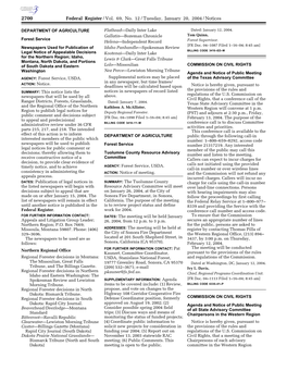 Federal Register/Vol. 69, No. 12/Tuesday, January 20, 2004