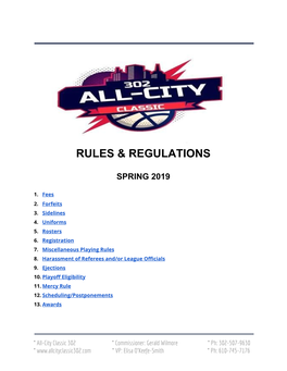 Rules & Regulations