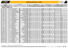 Weekend Basketball Coupon 27/03/2021 09:49 1 / 3