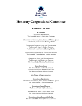 Honorary Congressional Committee