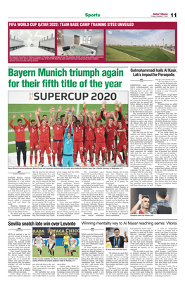 Bayern Munich Triumph Again for Their Fifth Title of the Year