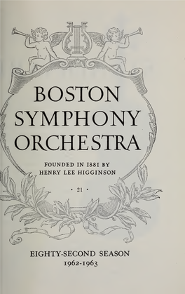 Boston Symphony Orchestra Concert Programs, Season