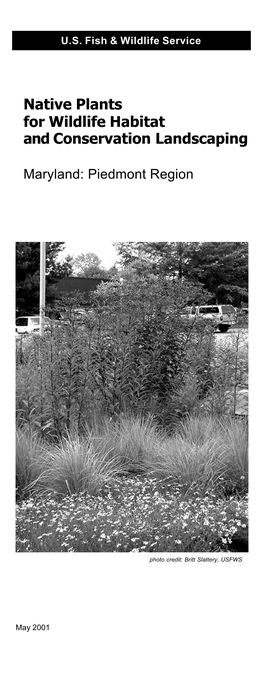 Native Plants for Wildlife Habitat and Conservation Landscaping