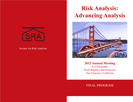 2012 SRA Final Program.Pdf