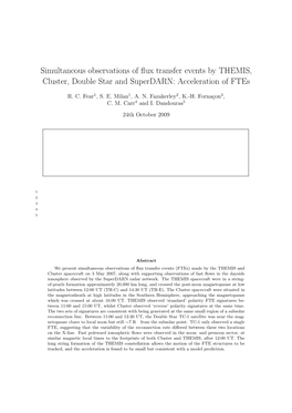 Simultaneous Observations of Flux Transfer Events by THEMIS, Cluster