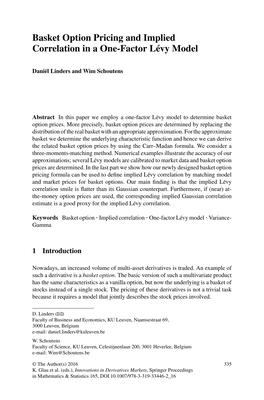 Basket Option Pricing and Implied Correlation in a One-Factor Lévy Model