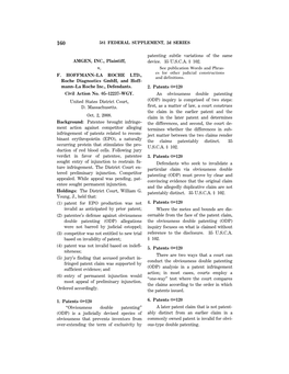 AMGEN, INC., Plaintiff, V. F. HOFFMANN–LA ROCHE LTD., Roche Diagnostics Gmbh, and Hoff