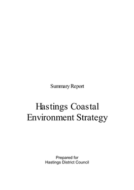 Hastings Coastal Environment Strategy
