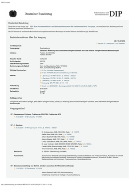 Parlamentsmaterialien Beim DIP (PDF, 118KB