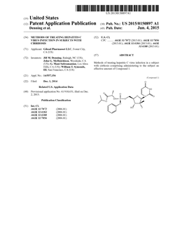 (12) Patent Application Publication (10) Pub. No.: US 2015/0150897 A1 Denning Et Al