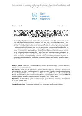 Groundwater Flow Characterization in Kandi Basin (Benin, West Africa): a Combined Classic Hydrogeological and Isotopic Approach