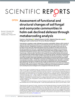 Assessment of Functional and Structural Changes of Soil Fungal