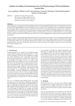 Analysis of Scallops in Gomantong Caves, by GIS Processing of 3D