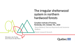 The Irregular Shelterwood System in Northern Hardwoods