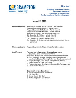 Planning and Infrastructure Services Committee