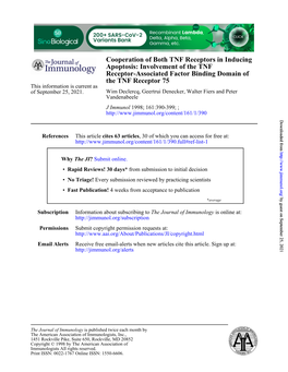 The TNF Receptor 75 Receptor-Associated Factor