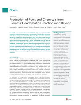 Condensation Reactions and Beyond