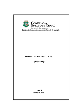 Ipaporanga PERFIL MUNICIPAL